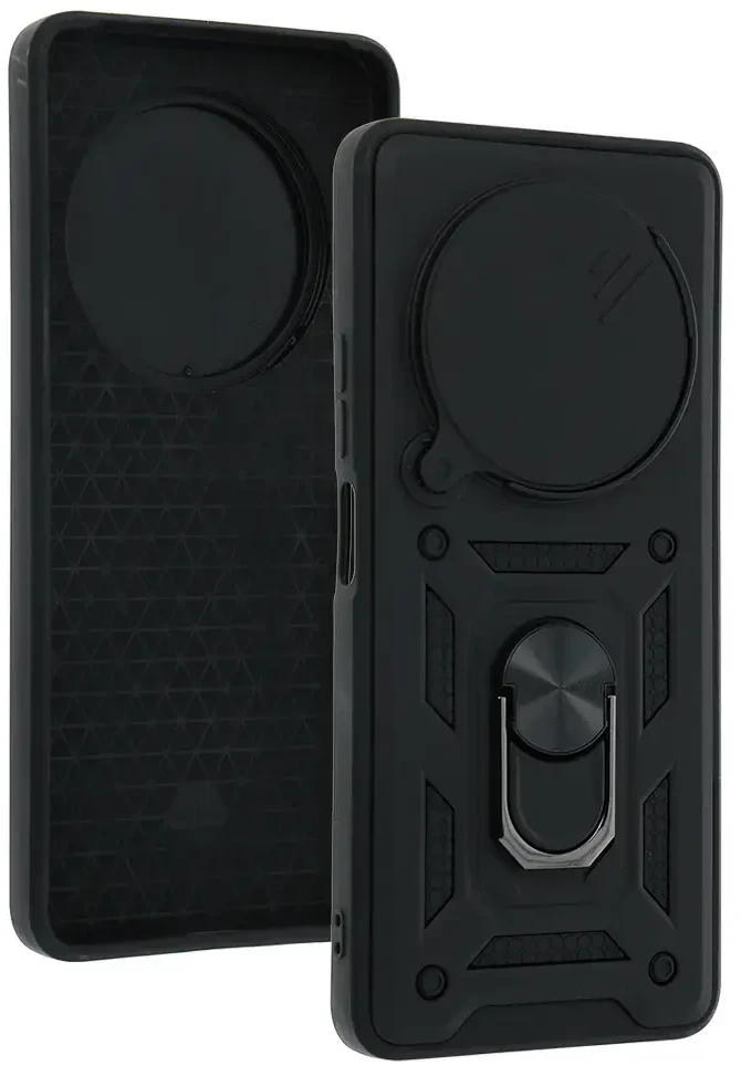 Fusion Accessories Topt Slide Camera Armor dėklas skirtas Xiaomi Redmi A4 juodos spalvos