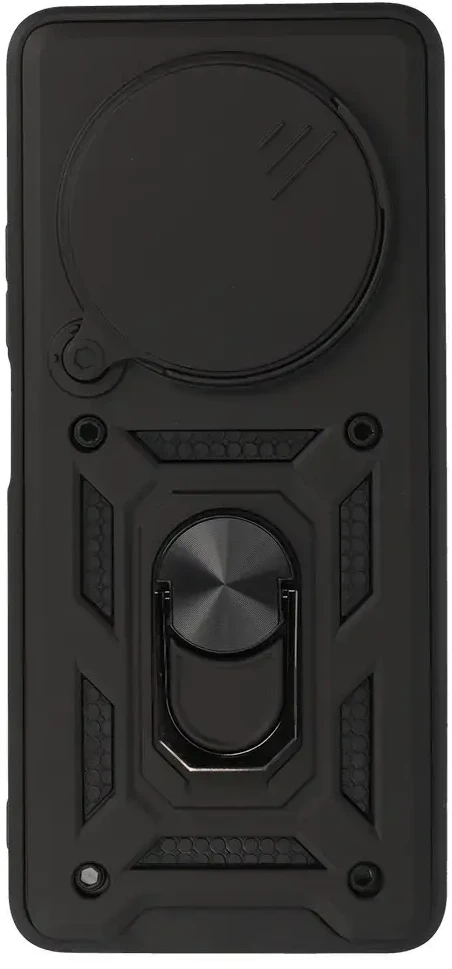 Fusion Accessories Topt Slide Camera Armor dėklas skirtas Xiaomi Redmi A3 Pro juodos spalvos