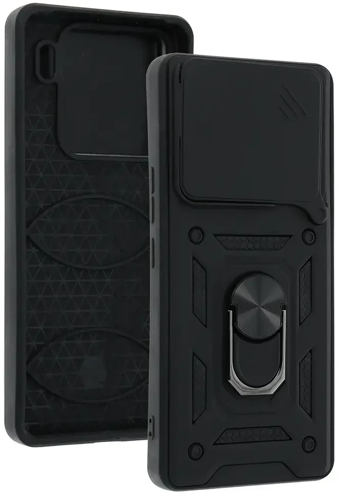 Fusion Accessories Topt Slide Camera Armor dėklas skirtas Xiaomi 15 Pro 5G juodos spalvos