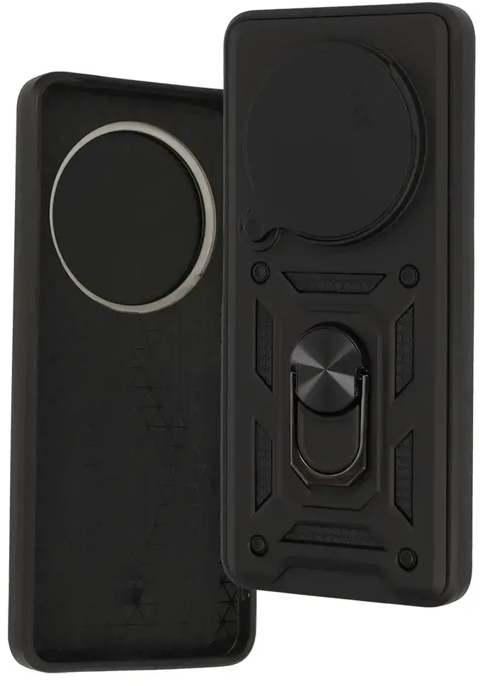 Fusion Accessories Topt Slide Camera Armor dėklas skirtas Xiaomi Redmi A3 Pro juodos spalvos