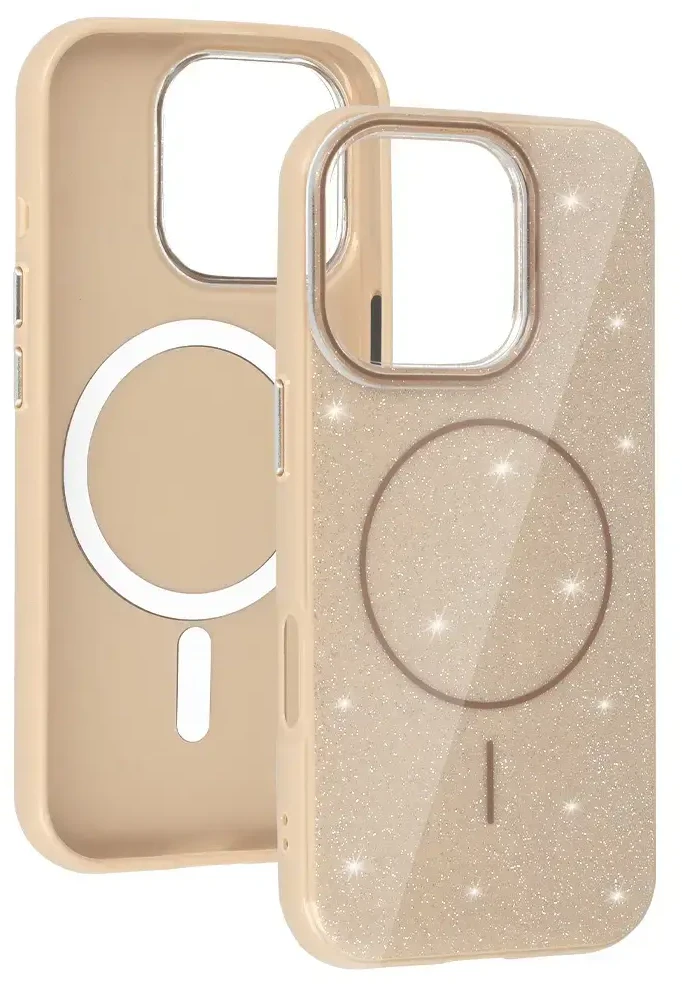 Toptel Topt Magsafe Slim Shiny Apple iPhone 16 dėklas telefonui aukso spalvos