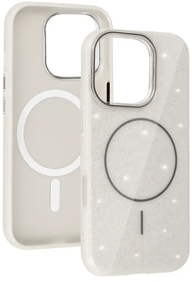 Toptel Topt Magsafe Slim Shiny Apple iPhone 13 Pro Max dėklas telefonui sidabro spalvos