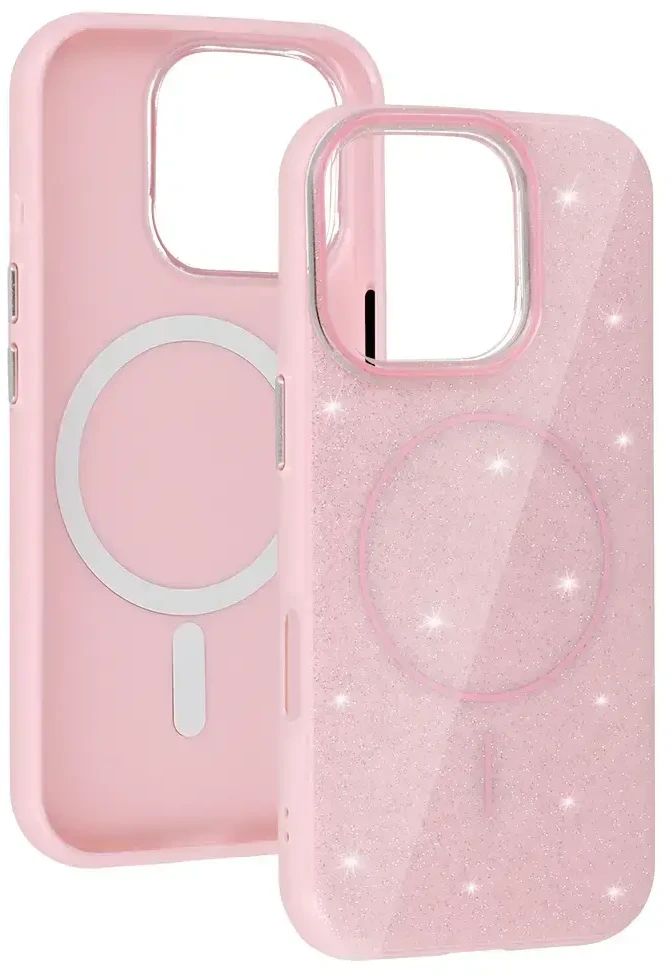 Fusion Accessories Topt Magsafe Slim Shiny Apple iPhone 15 Pro light dėklas telefonui rožinės spalvos