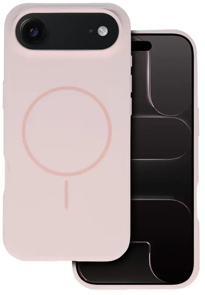Dėklas Fusion Accessories Topt Magsafe Slim Silicone skirtas Apple iPhone 17 Air light rožinės spalvos