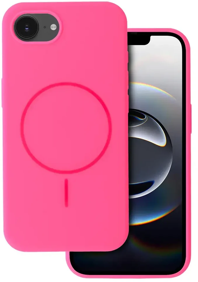 Dėklas Fusion Accessories Topt Magsafe Slim Silicone skirtas Apple iPhone 16e rožinės spalvos