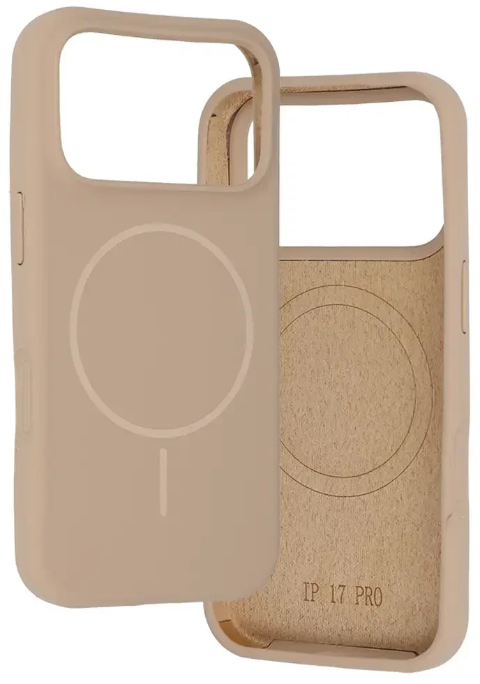 Dėklas Toptel Topt Magsafe Slim Silicone skirtas iPhone 17 Pro rudos spalvos