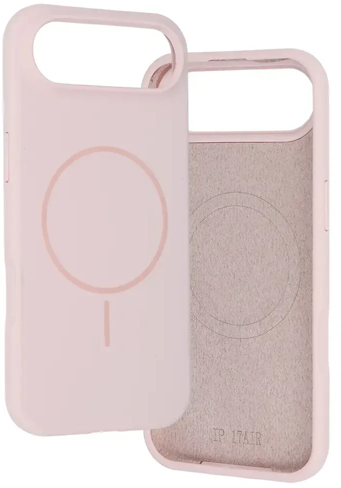 Dėklas Fusion Accessories Topt Magsafe Slim Silicone skirtas Apple iPhone 17 Air light rožinės spalvos