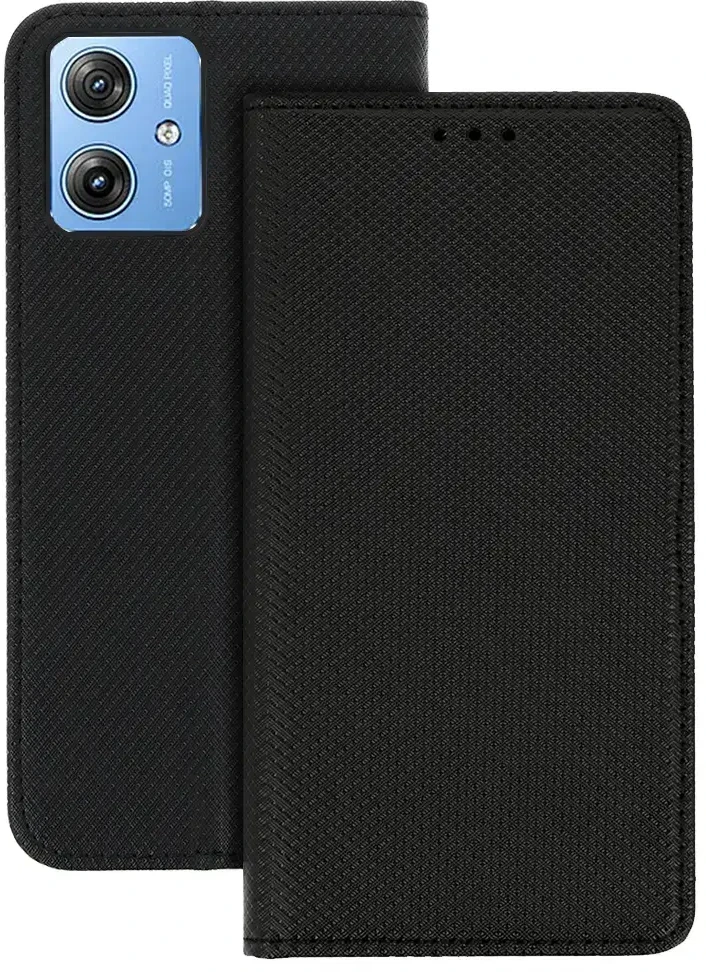 Fusion Accessories Telone Smart Book MAGNET dėklas skirtas Motorola Moto G64 juodos spalvos