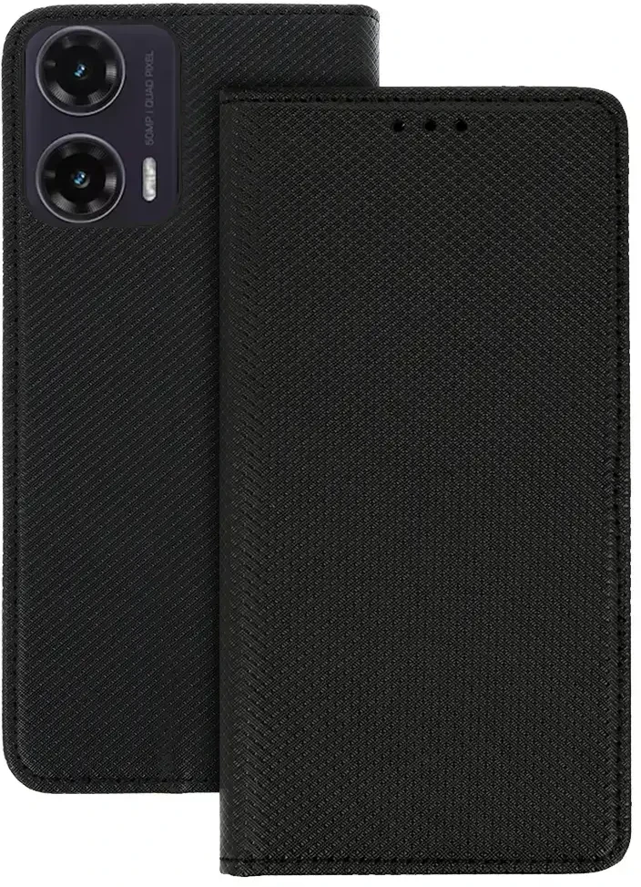Fusion Accessories Telone Smart Book MAGNET dėklas skirtas Motorola Moto G45 5G juodos spalvos