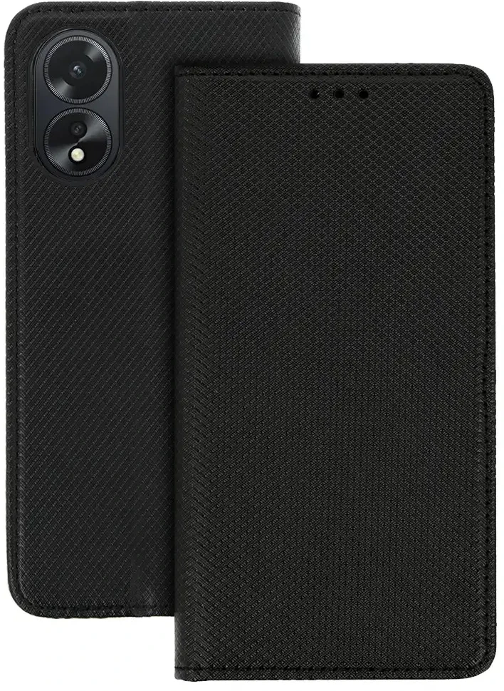 Fusion Accessories Telone Smart Book MAGNET dėklas skirtas Oppo A38 juodos spalvos
