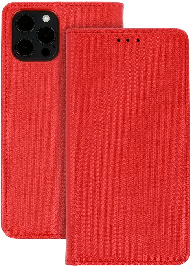 Fusion Accessories Telone Smart Book MAGNET dėklas skirtas Xiaomi Redmi Note 13 Pro PLUS 5G raudonos spalvos