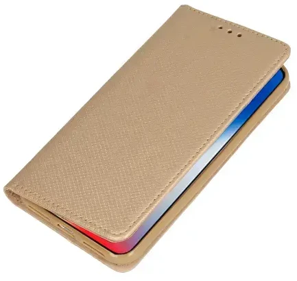 Fusion Accessories Telone Smart Book MAGNET dėklas skirtas Xiaomi Redmi 12 aukso spalvos
