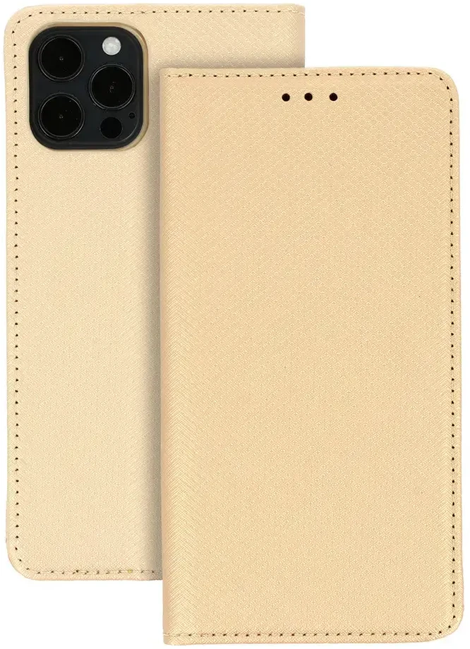 Fusion Accessories Telone Smart Book MAGNET dėklas skirtas Xiaomi 14 Ultra aukso spalvos
