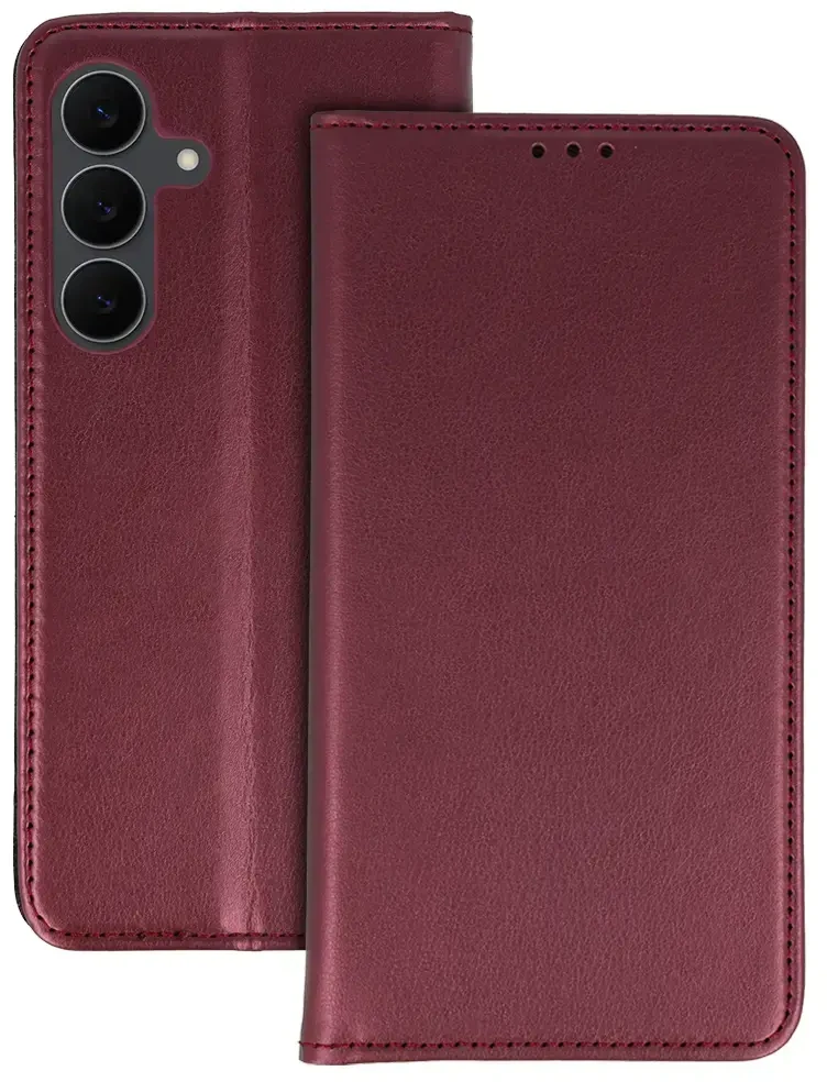 Fusion Accessories Topt Smart Magneto dėklas skirtas Samsung Galaxy S25 FE burgundy