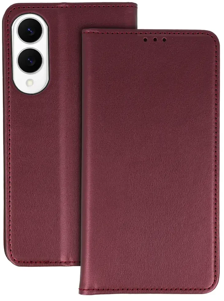 Fusion Accessories Topt Dėklas Smart Magneto skirtas Samsung Galaxy S25 Edge bordo spalvos