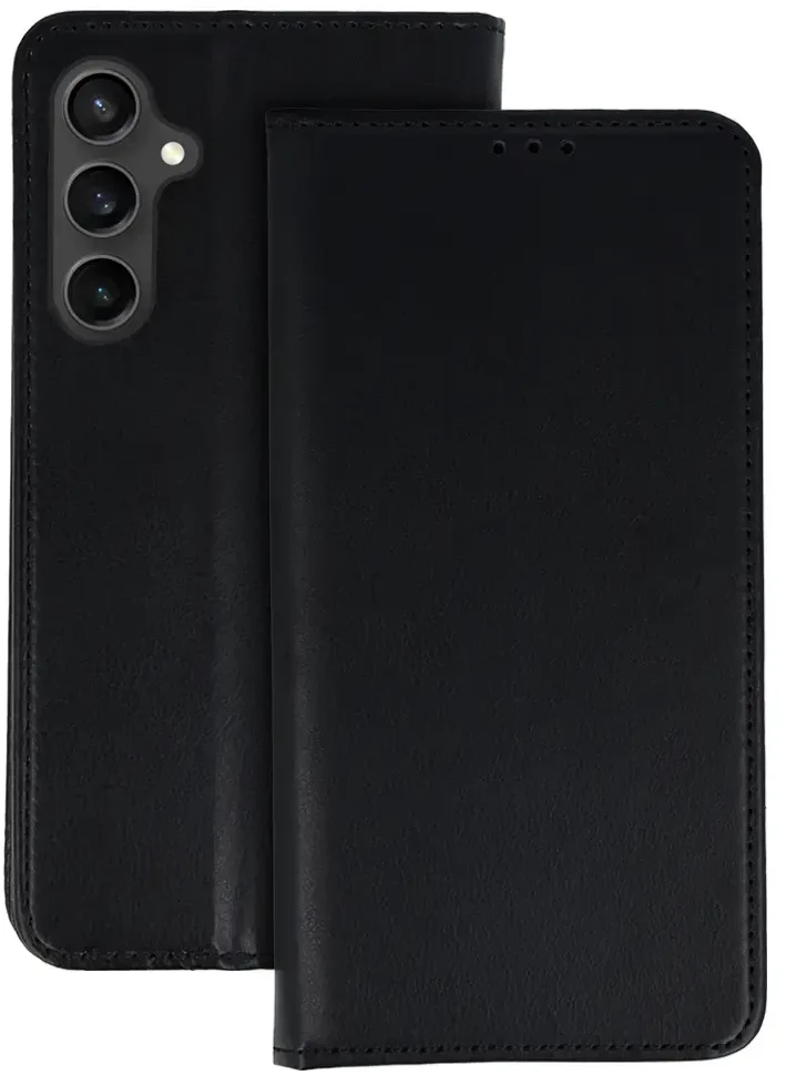Fusion Accessories Topt Smart Magneto dėklas skirtas Samsung Galaxy S23 FE juodos spalvos