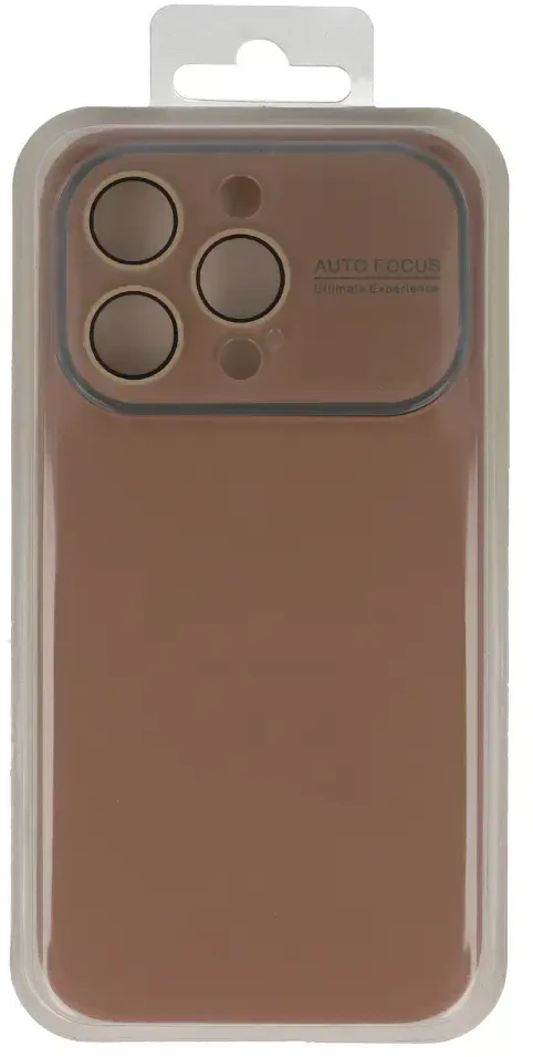 Fusion Accessories Topt Soft Silicone Lens dėklas skirtas Apple iPhone 14 Pro rudos spalvos