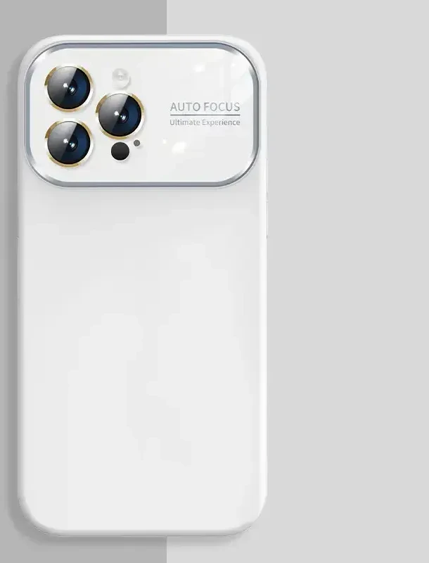 Toptel Topt Soft Silicone Lens dėklas skirtas Apple iPhone 13 Pro Max baltos spalvos
