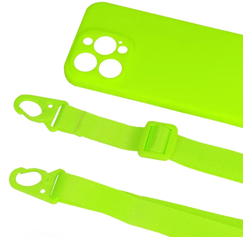 Fusion Accessories Topt Strap silikoninis dėklas skirtas Apple iPhone 12 Pro design 2 lime