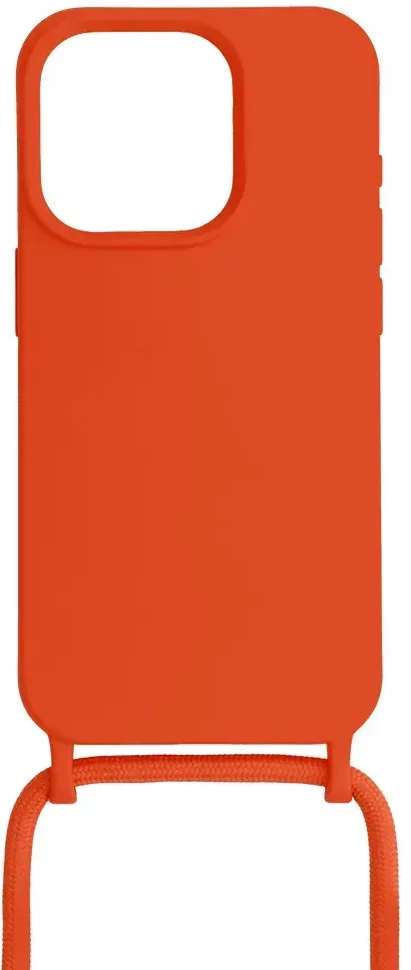 Fusion Accessories Topt Strap silikoninis dėklas skirtas Apple iPhone 13 Pro design 1 oranžinės spalvos