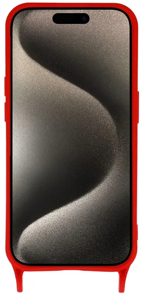 Fusion Accessories Topt Strap silikoninis dėklas skirtas Apple iPhone 12 Pro design 2 raudonos spalvos