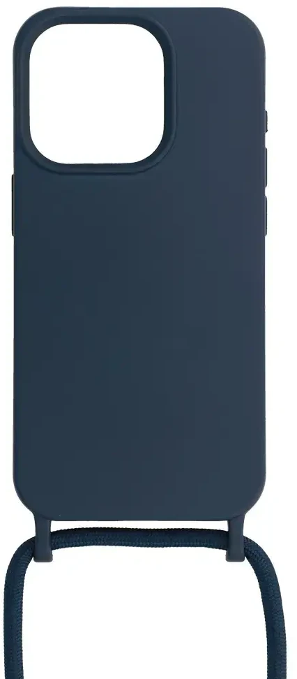 Fusion Accessories Topt Strap silikoninis dėklas skirtas Apple iPhone 15 Plus design 1 mėlynos spalvos
