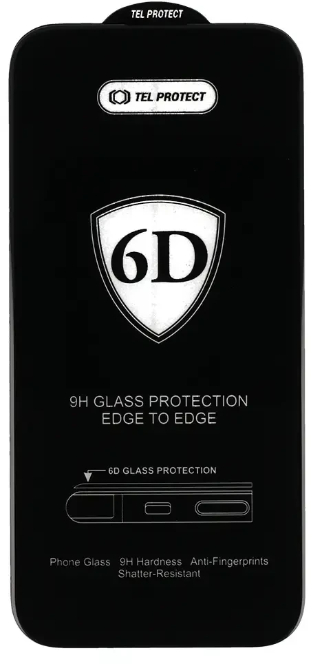 Toptel Topt Tel Protect Full Glue 6D Apsauginis stiklas skirtas Apple iPhone 17 Pro Max juodas