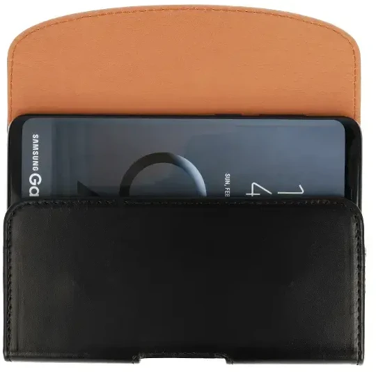 Dėklas Fusion Accessories Telone VIVA Belt Holster (Dydis 16) skirtas Apple iPhone 11 Pro/13/13 Pro/14/14 Pro/15/15 Pro/16/Samsung S23/S24 juodas, leather (145x75x14 mm)