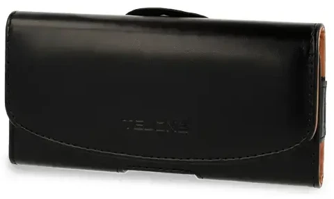 Dėklas Fusion Accessories Telone VIVA Belt Holster (Dydis 16) skirtas Apple iPhone 11 Pro/13/13 Pro/14/14 Pro/15/15 Pro/16/Samsung S23/S24 juodas, leather (145x75x14 mm)