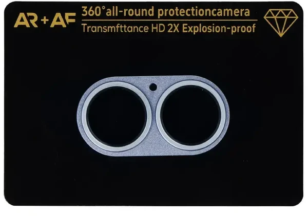 Toptel Apsauginis stiklas Aluminum Metal Camera Full Cover Lens on camera skirtas Apple iPhone 17 mist mėlynas (camera island)