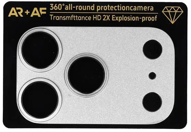 Fusion Accessories Apsauginis stiklas Aluminum Metal Camera Full Cover Lens on camera skirtas Apple iPhone 17 Pro Max sidabrinis (camera island+mesh)