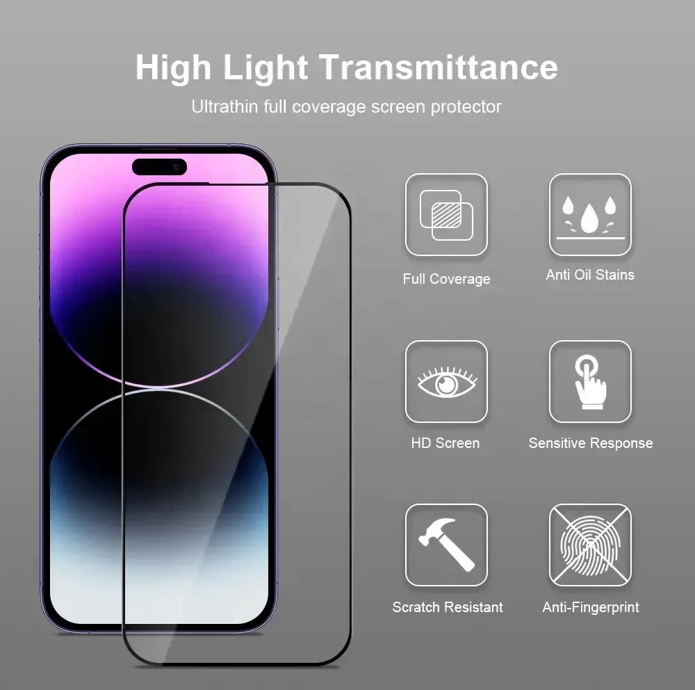 Toptel Tempered Glass Full Glue Easy-Stick Box for IPHONE 17 PRO Juodas