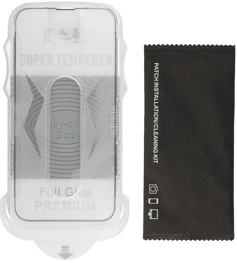 Toptel Grūdinto stiklo „Full Glue“ lengvai prilimpanti dėžutė, skirta „iPhone 17 AIR“ (juodai)