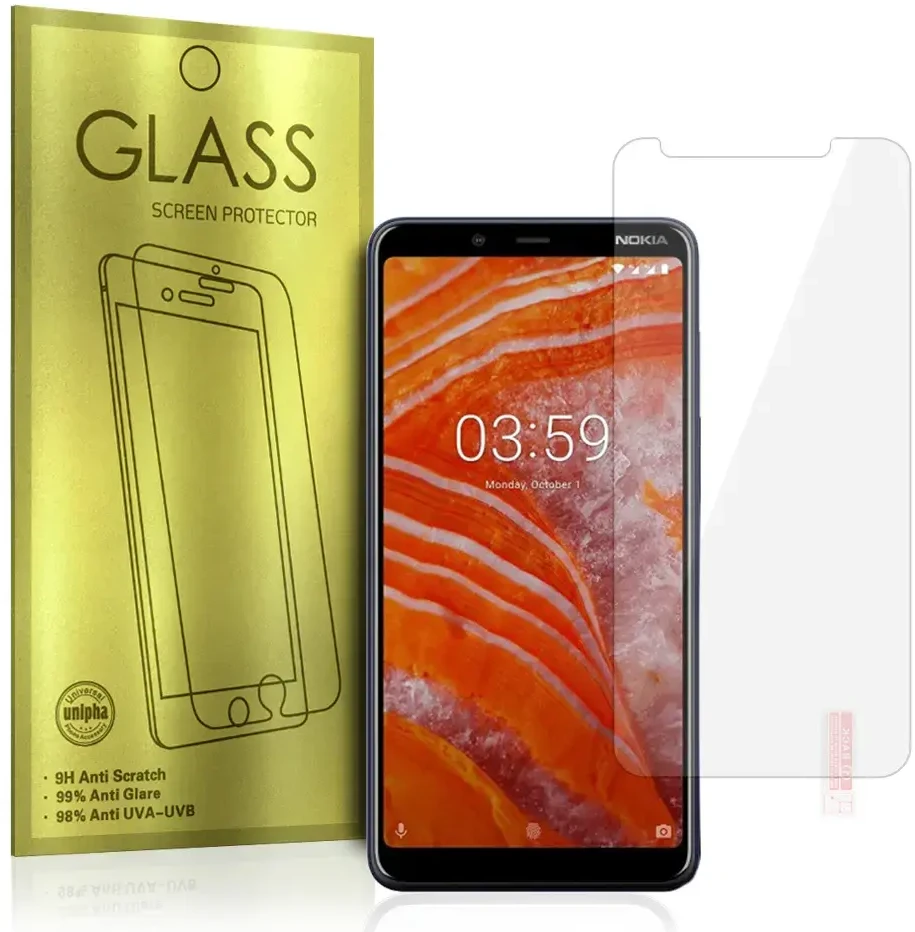 Fusion Accessories Topt Apsauginis stiklas Gold skirtas NOKIA 3.1 Plus