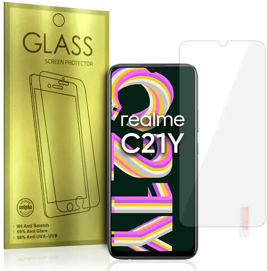 Apsauginis stiklas Gold skirtas Realme C21Y