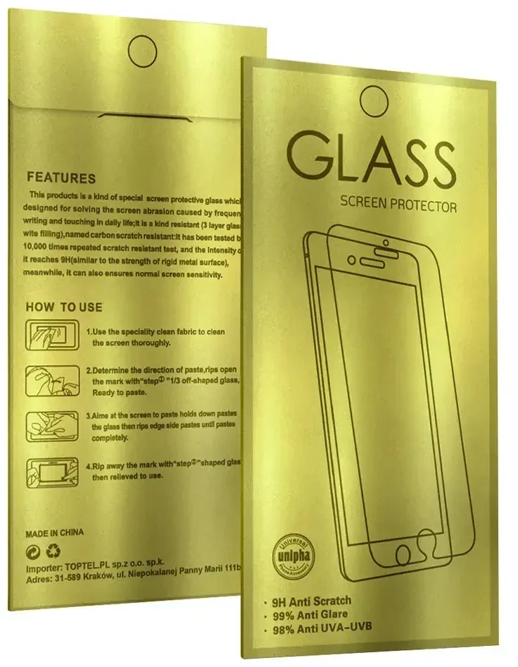 Fusion Accessories Grūdintas stiklas auksinis, skirtas XIAOMI 17/17 PRO (su pirštų atspaudų atrakinimu)