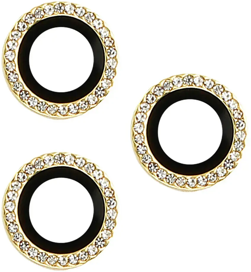 Fusion Accessories Topt Apsauginis stiklas HARD DIAMOND skirtas kamerai (lešiui) Apple iPhone 14 Pro/14 Pro Max auksinis (3 vnt)