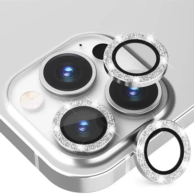Fusion Accessories Topt Apsauginis stiklas HARD DIAMOND skirtas kamerai (lešiui) Apple iPhone 15 Pro/15 Pro Max sidabrinis (3 vnt)