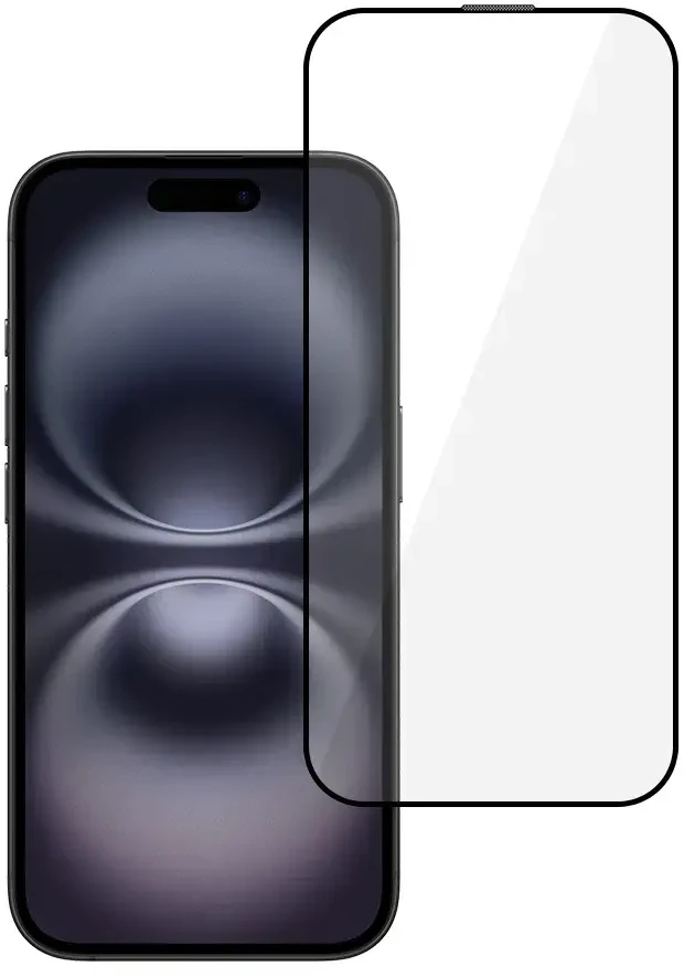 Toptel Topt Apsauginis stiklas HARD Full Glue 5D skirtas Apple iPhone 16 Plus Juodas