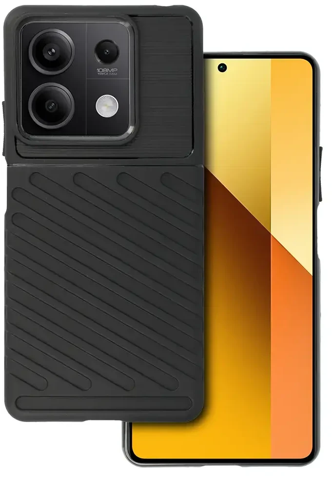 Dėklas Fusion Accessories Topt Thunder dėkals skirtas Xiaomi Redmi Note 13 5G juodos spalvos