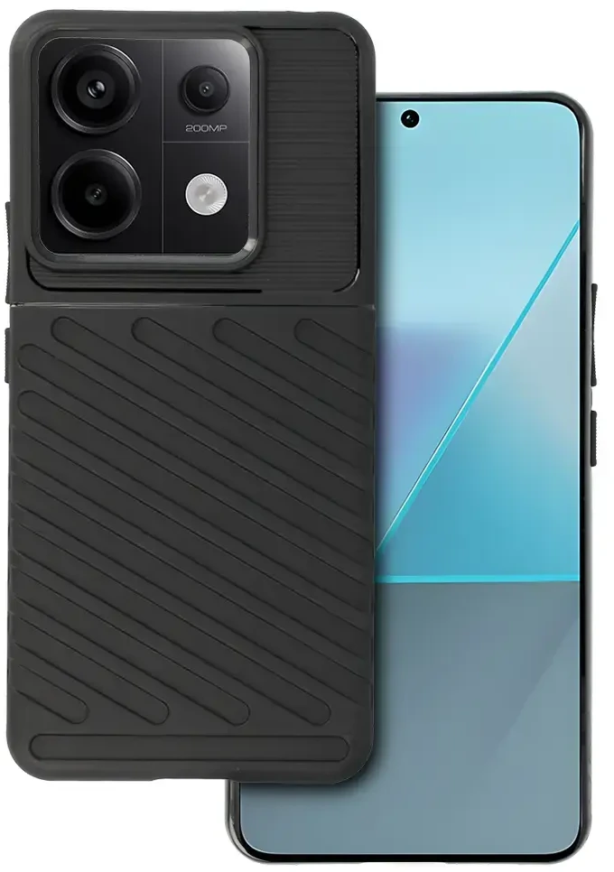 Dėklas Fusion Accessories Topt Thunder dėkals skirtas Xiaomi Redmi Note 13 Pro 5G juodos spalvos