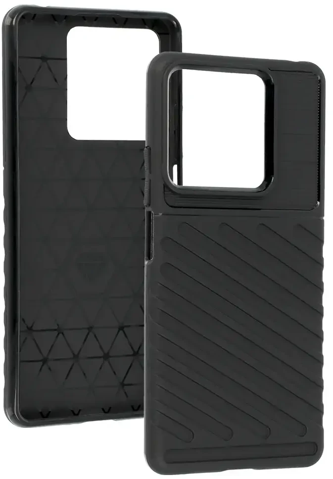 Dėklas Fusion Accessories Topt Thunder dėkals skirtas Xiaomi Redmi Note 13 5G juodos spalvos