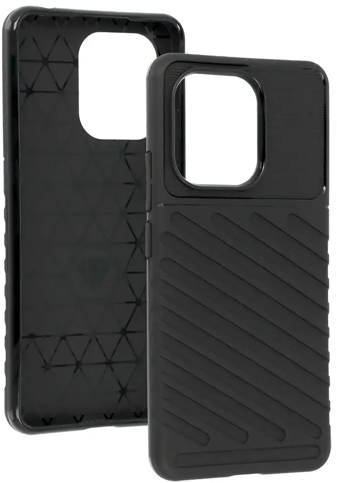 Dėklas Fusion Accessories Topt Thunder dėkals skirtas Xiaomi Redmi Note 13 4G juodos spalvos