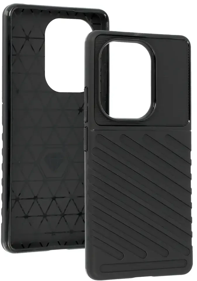 Dėklas Fusion Accessories Topt Thunder dėkals skirtas Xiaomi Redmi Note 13 Pro 4G juodos spalvos