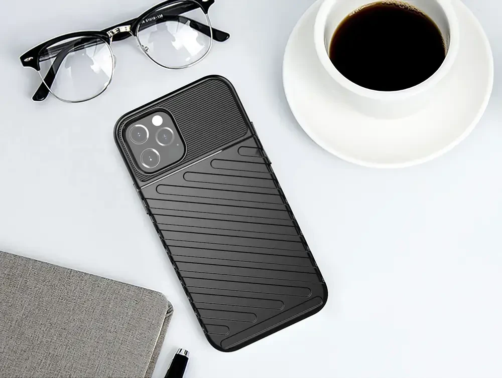 Dėklas Fusion Accessories Topt Thunder dėkals skirtas Apple iPhone 14 Pro juodos spalvos