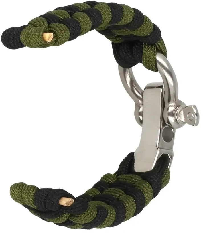Fusion Accessories Topt Universal nylon apyrankė 22mm design 1 žalios spalvos-juodos spalvos