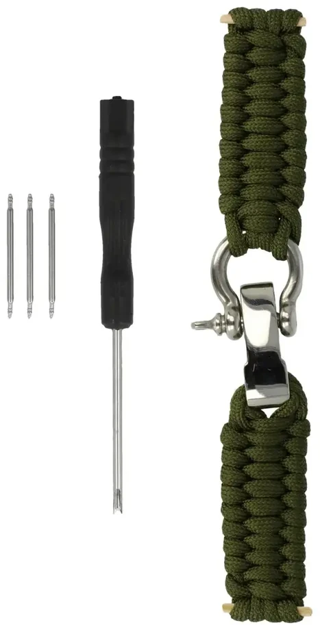 Fusion Accessories Topt Universali nailoninė apyrankė 22mm design 1 chaki spalvos