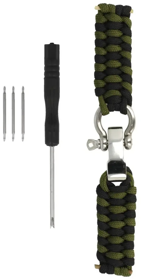 Fusion Accessories Topt Universal nylon apyrankė 22mm design 1 juodos spalvos