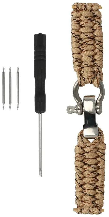 Fusion Accessories Topt Universali nailoninė apyrankė 22mm design 1 gelsva