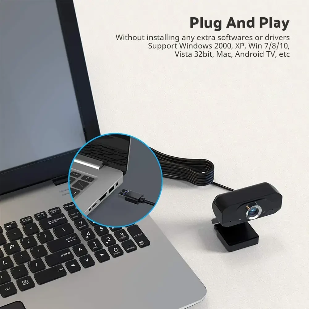 Fusion Accessories Webcam Full HD B1-1080P (damaged packaging) (Pažeista pakuotė)
